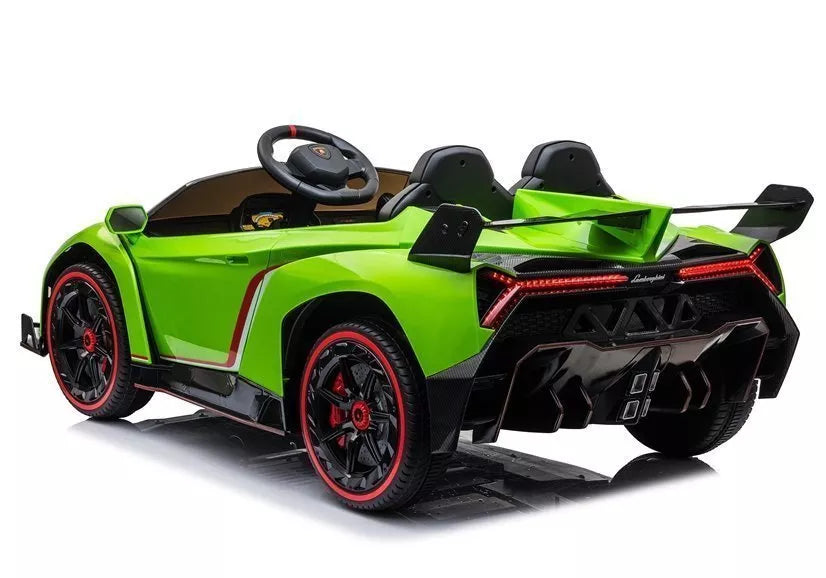 Elektrinis vaikiškas automobilis Lamborghini Veneno, baltas