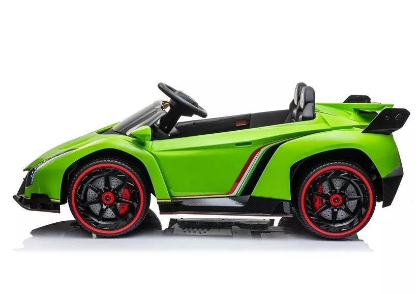 Elektrinis vaikiškas automobilis Lamborghini Veneno, baltas