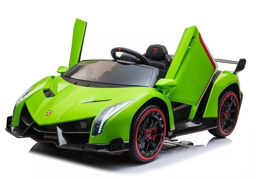 Elektrinis vaikiškas automobilis Lamborghini Veneno, baltas