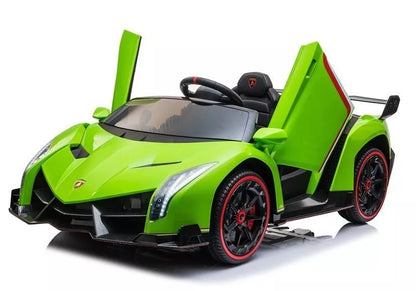 Elektrinis vaikiškas automobilis Lamborghini Veneno, baltas