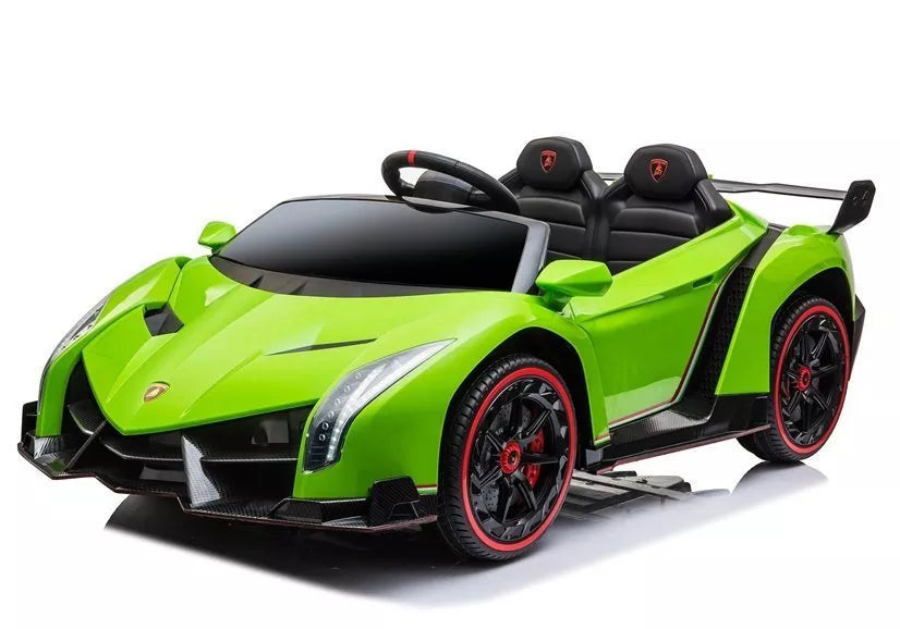 Elektrinis vaikiškas automobilis Lamborghini Veneno, baltas