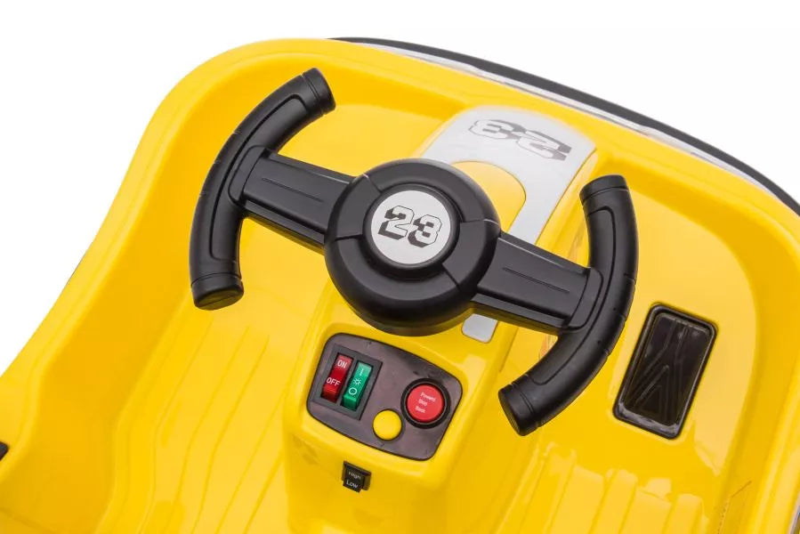Elektrinis vaikiškas automobilis LEAN CARS GTS1166, geltonas