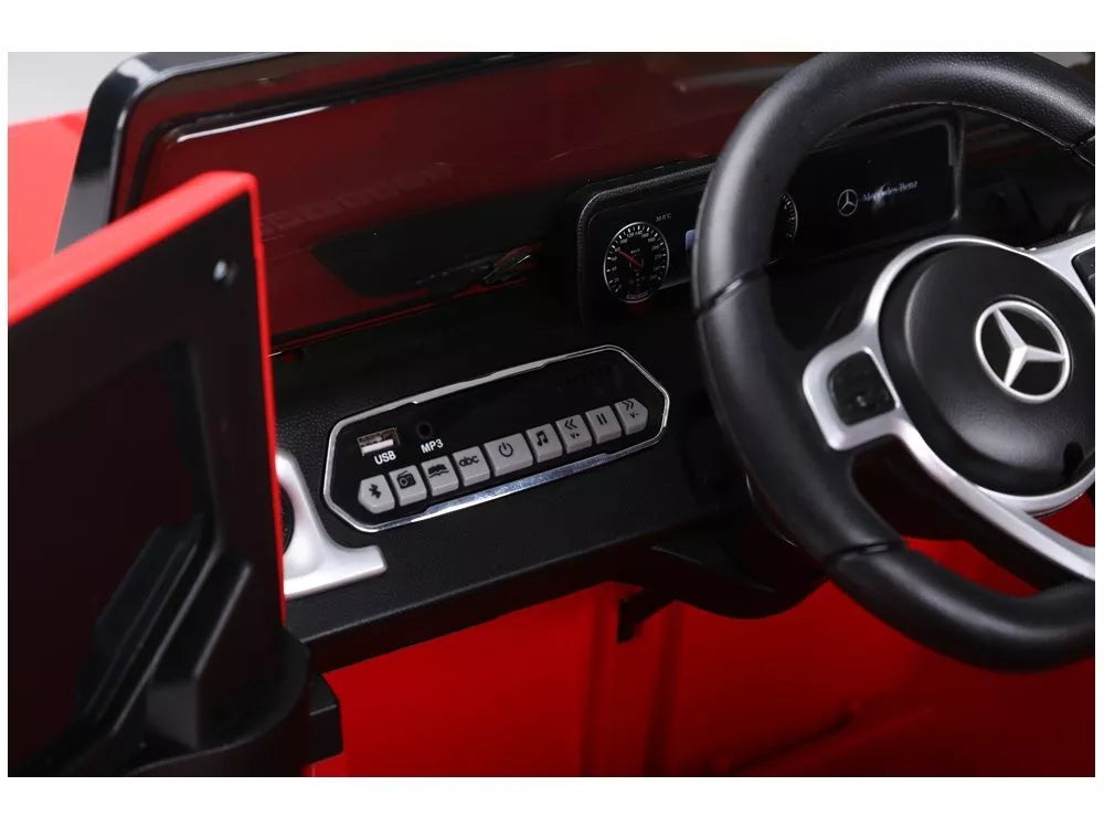 Elektrinis vaikiškas automobilis Mercedes G500 raudonos spalvos