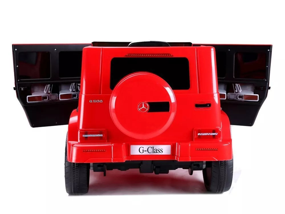 Elektrinis vaikiškas automobilis Mercedes G500 raudonos spalvos