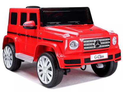 Elektrinis vaikiškas automobilis Mercedes G500 raudonos spalvos