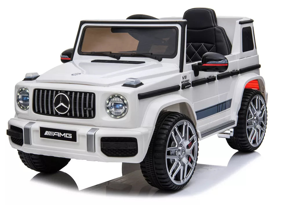 Elektrinis vaikiškas automobilis Mercedes G63, baltas