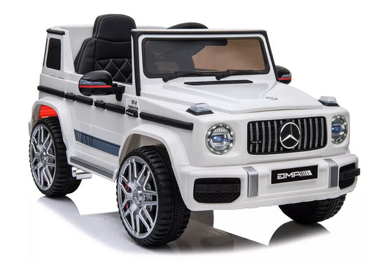 Elektrinis vaikiškas automobilis Mercedes G63, baltas