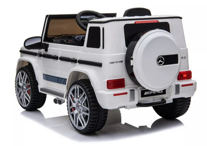 Elektrinis vaikiškas automobilis Mercedes G63, baltas