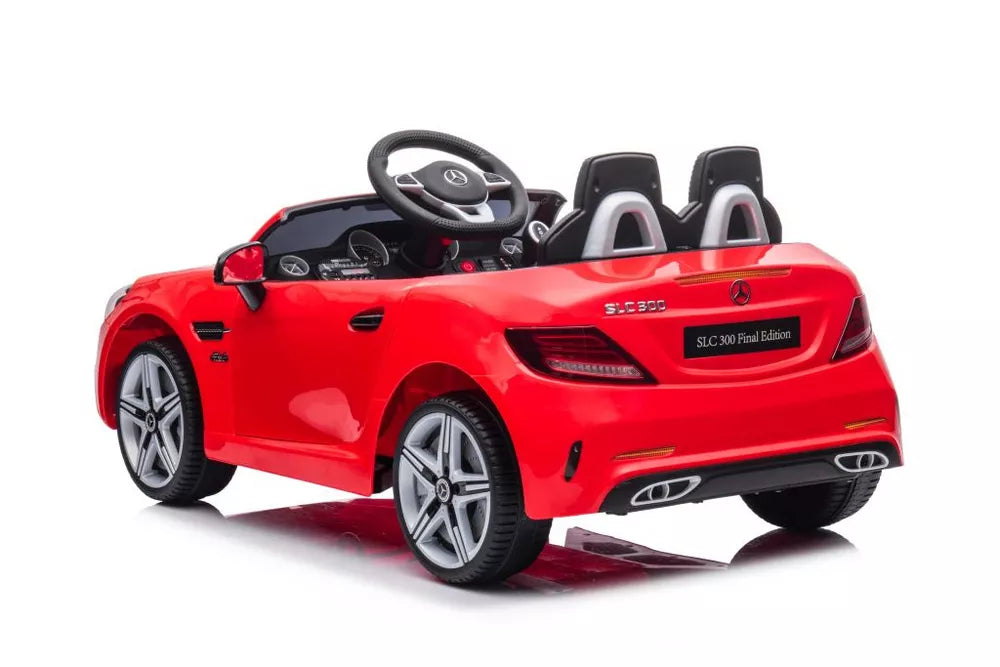Elektrinis vaikiškas automobilis Mercedes SLC 300, raudonos spalvos