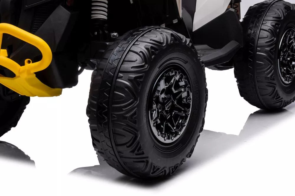 Elektrinis vaikiškas keturratis CAN-AM Renegade, baltas