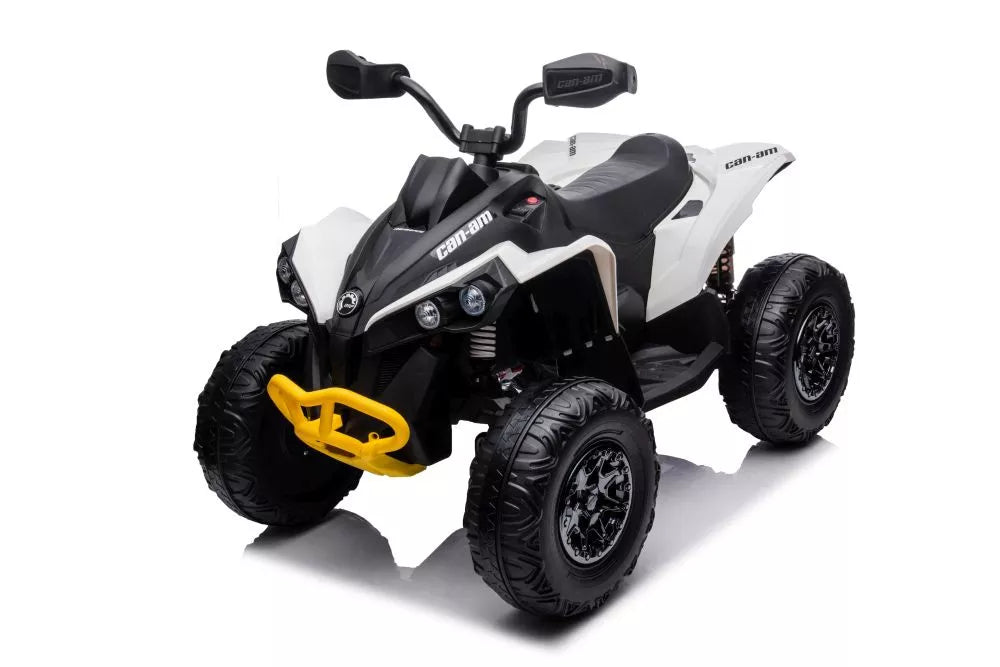 Elektrinis vaikiškas keturratis CAN-AM Renegade, baltas