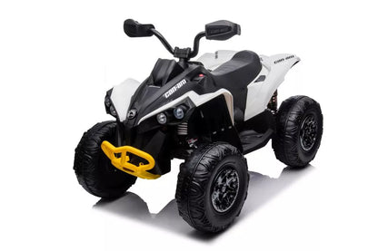 Elektrinis vaikiškas keturratis CAN-AM Renegade, baltas