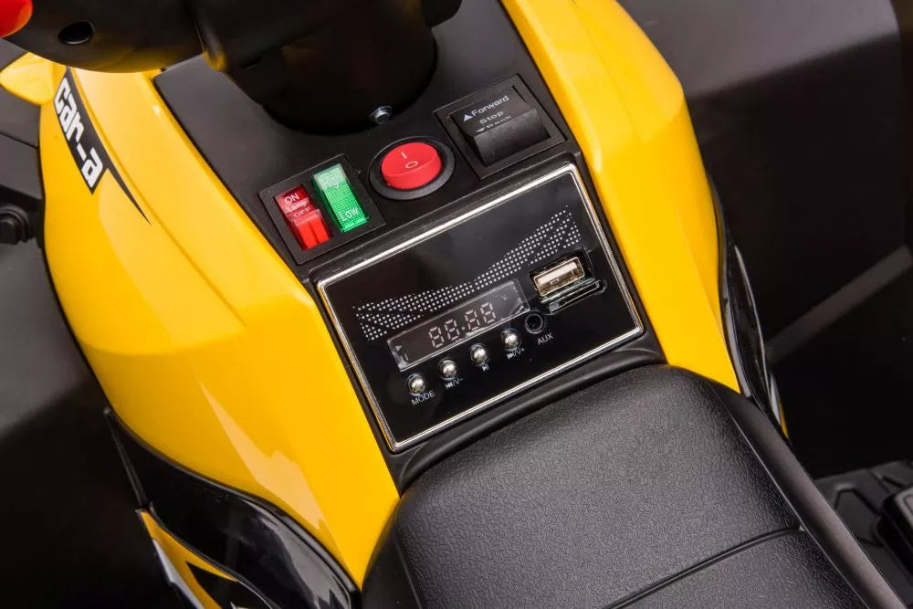 Elektrinis vaikiškas keturratis LEAN CARS HL568, geltonas