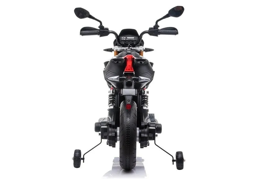 Elektrinis vaikiškas motociklas Aprilia A007, juodas ir raudonas