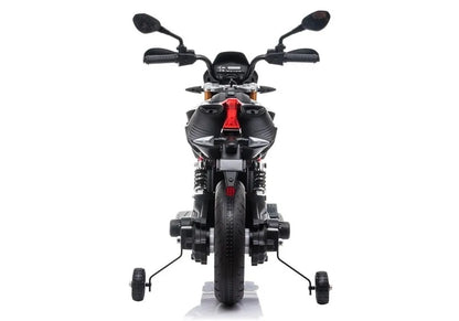 Elektrinis vaikiškas motociklas Aprilia A007, juodas ir raudonas