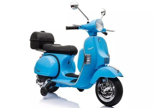 Elektrinis vaikiškas motoroleris Vespa - Mėlynas