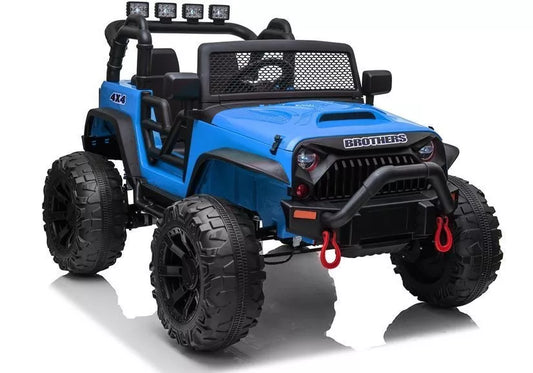 Elektrinis vaikiškas visureigis Jeep JC666, mėlynas