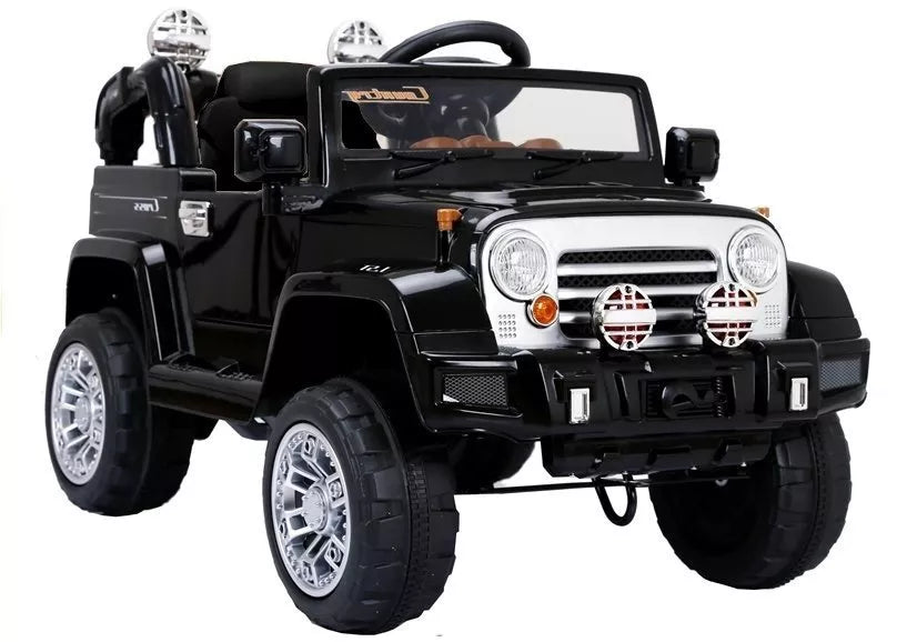 Elektrinis vaikiškas visureigis Jeep JJ245, juodas