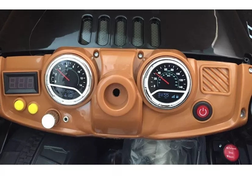 Elektrinis vaikiškas visureigis Jeep JJ245, juodas