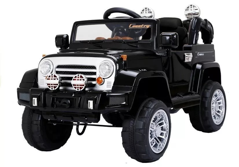 Elektrinis vaikiškas visureigis Jeep JJ245, juodas