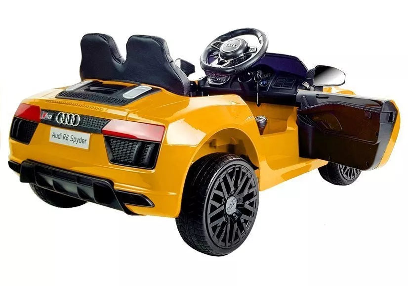 Elektromobilis vaikams Audi R8 Spyder, geltonas