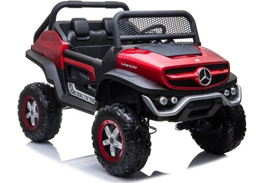 Elektromobilis vaikams Mercedes Unimog 4x4, Raudonas