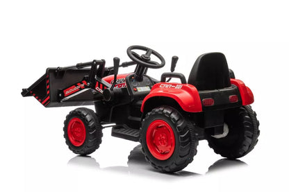 Įkraunamas traktorius su kaušu LEAN CARS BW-X002A, raudonas