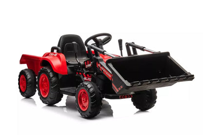 Įkraunamas traktorius su kaušu LEAN CARS BW-X002A, raudonas