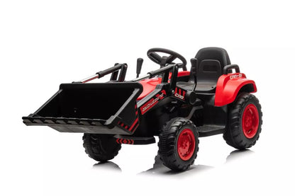 Įkraunamas traktorius su kaušu LEAN CARS BW-X002A, raudonas