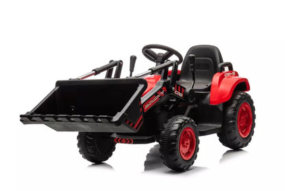 Įkraunamas traktorius su kaušu LEAN CARS BW-X002A, raudonas
