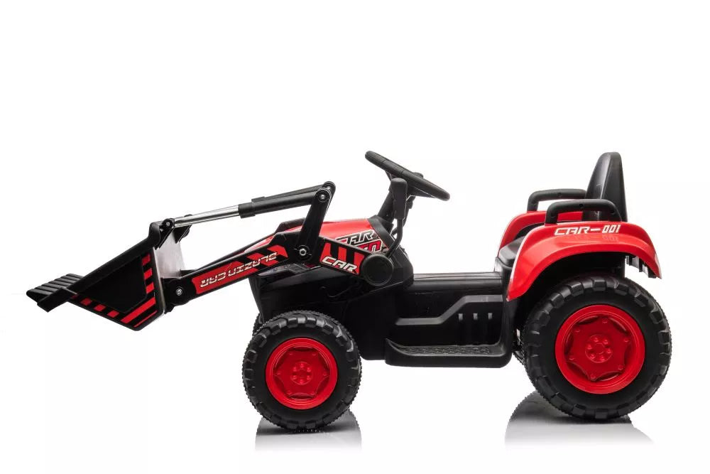 Įkraunamas traktorius su kaušu LEAN CARS BW-X002A, raudonas