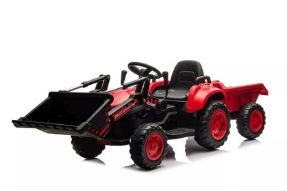 Įkraunamas traktorius su kaušu LEAN CARS BW-X002A, raudonas