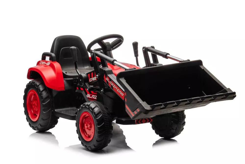 Įkraunamas traktorius su kaušu LEAN CARS BW-X002A, raudonas