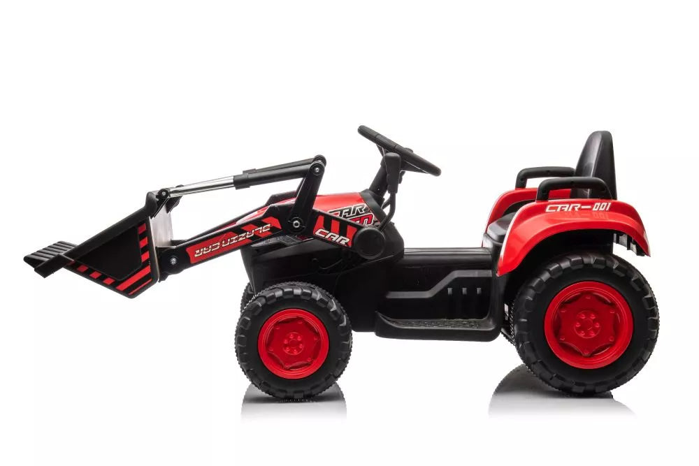 Įkraunamas traktorius su kaušu LEAN CARS BW-X002A, raudonas