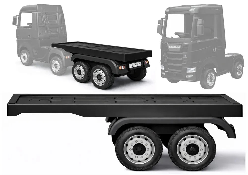 Juoda puspriekabė HL358 Mercedes Scania Actros transporto priemonei