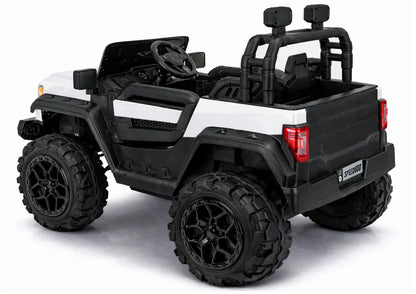LEAN CARS 22F 4x4 akumuliatorinis automobilis, 12 V, 10 Ah, baltas