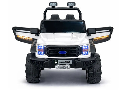 LEAN CARS 22F 4x4 akumuliatorinis automobilis, 12 V, 10 Ah, baltas