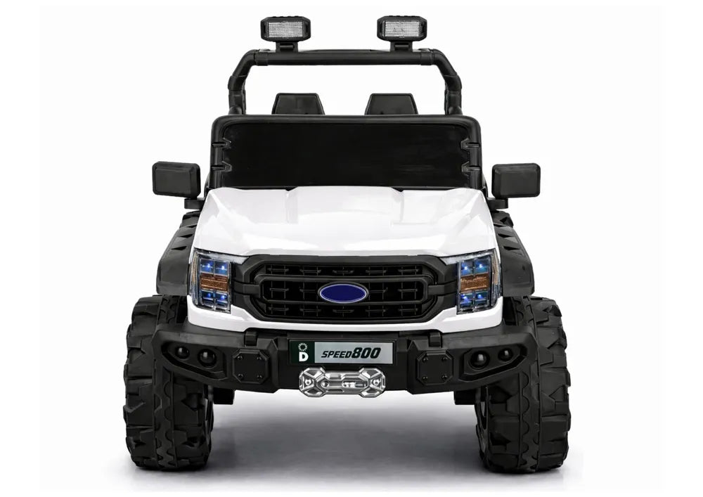 LEAN CARS 22F 4x4 akumuliatorinis automobilis, 12 V, 10 Ah, baltas