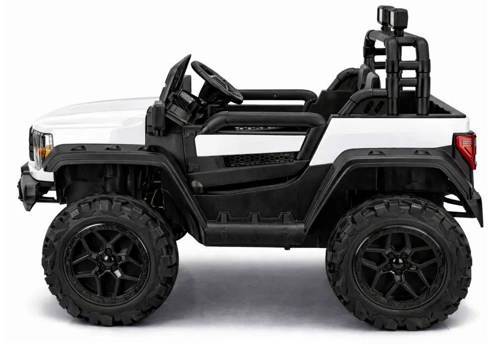 LEAN CARS 22F 4x4 akumuliatorinis automobilis, 12 V, 10 Ah, baltas
