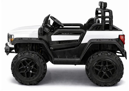 LEAN CARS 22F 4x4 akumuliatorinis automobilis, 12 V, 10 Ah, baltas