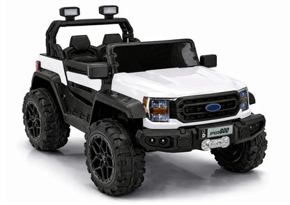 LEAN CARS 22F 4x4 akumuliatorinis automobilis, 12 V, 10 Ah, baltas
