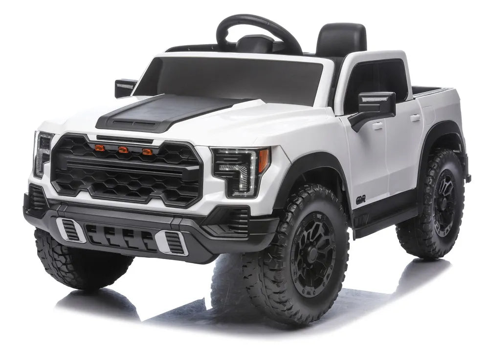LEAN CARS 4x4 P4 baltas akumuliatorinis automobilis, 12 V 7 Ah