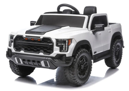 LEAN CARS 4x4 P4 baltas akumuliatorinis automobilis, 12 V 7 Ah