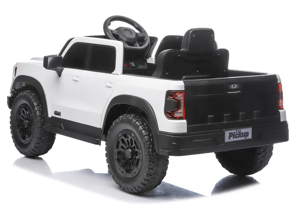 LEAN CARS 4x4 P4 baltas akumuliatorinis automobilis, 12 V 7 Ah