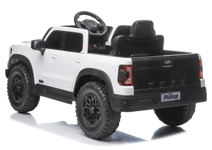 LEAN CARS 4x4 P4 baltas akumuliatorinis automobilis, 12 V 7 Ah