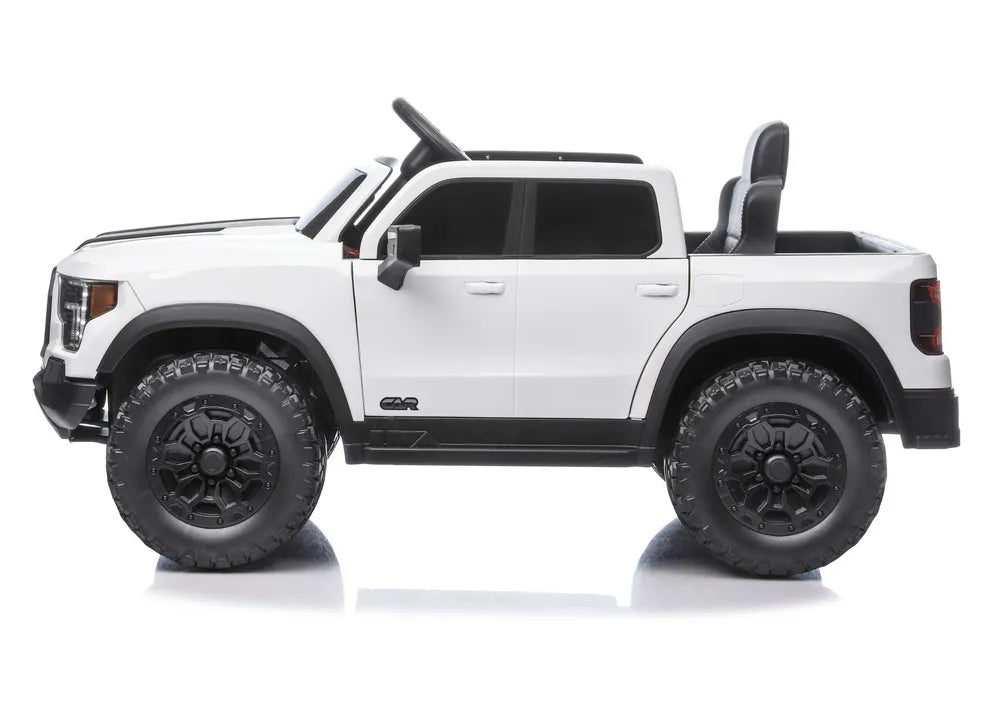 LEAN CARS 4x4 P4 baltas akumuliatorinis automobilis, 12 V 7 Ah
