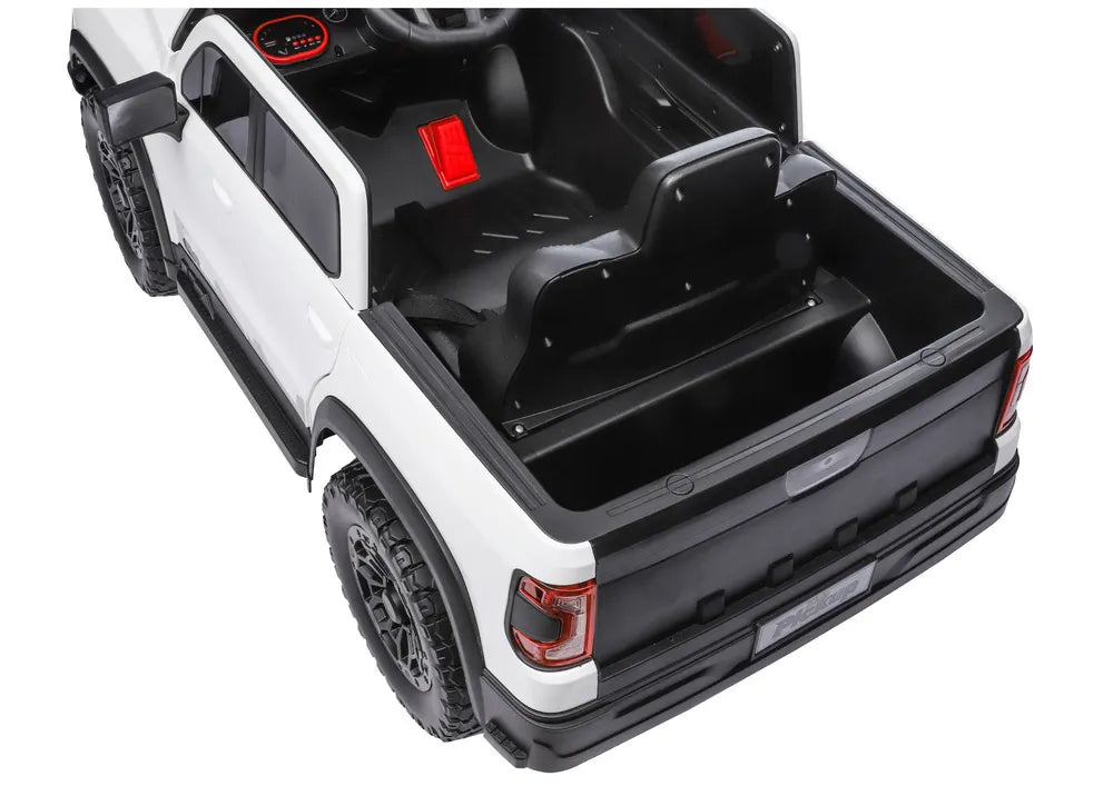 LEAN CARS 4x4 P4 baltas akumuliatorinis automobilis, 12 V 7 Ah