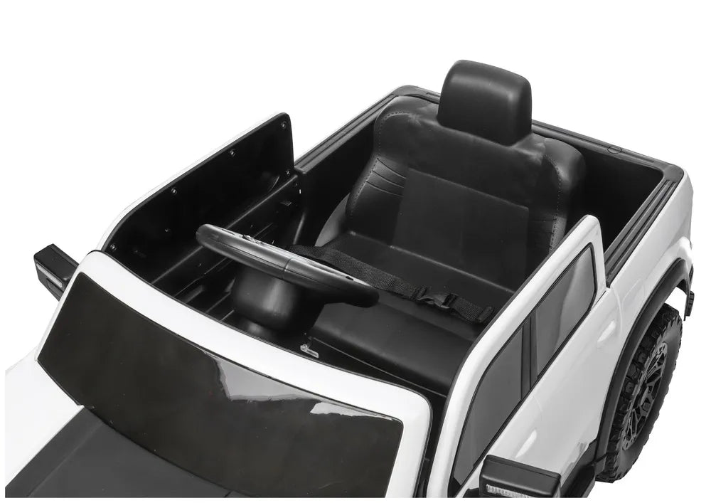 LEAN CARS 4x4 P4 baltas akumuliatorinis automobilis, 12 V 7 Ah