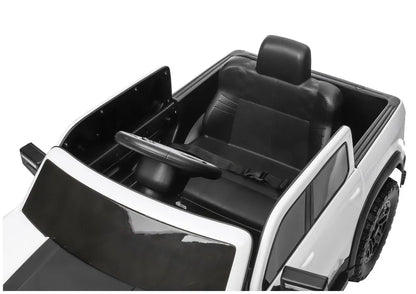 LEAN CARS 4x4 P4 baltas akumuliatorinis automobilis, 12 V 7 Ah