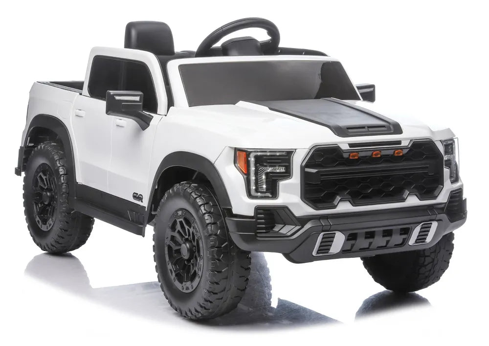 LEAN CARS 4x4 P4 baltas akumuliatorinis automobilis, 12 V 7 Ah